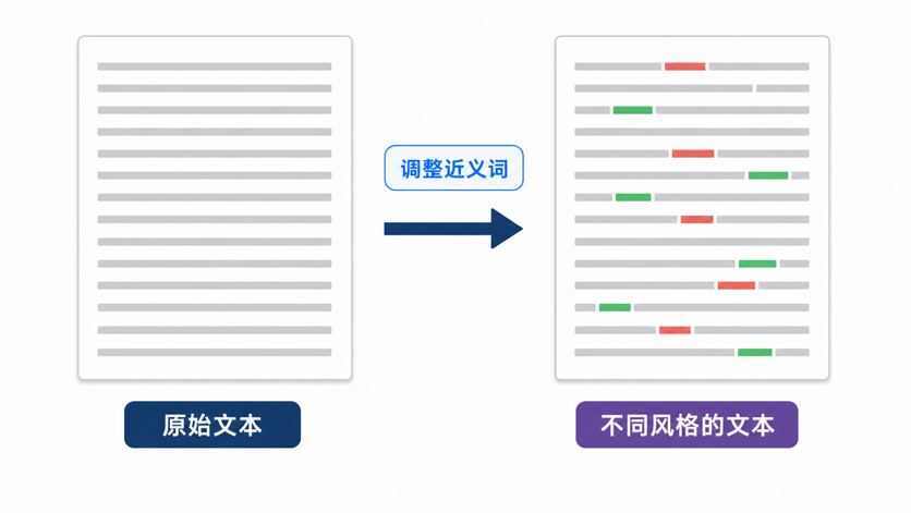 通过微妙改变词频来注入水印