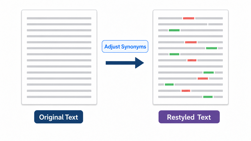 Injecting a watermark by subtly changing word frequencies