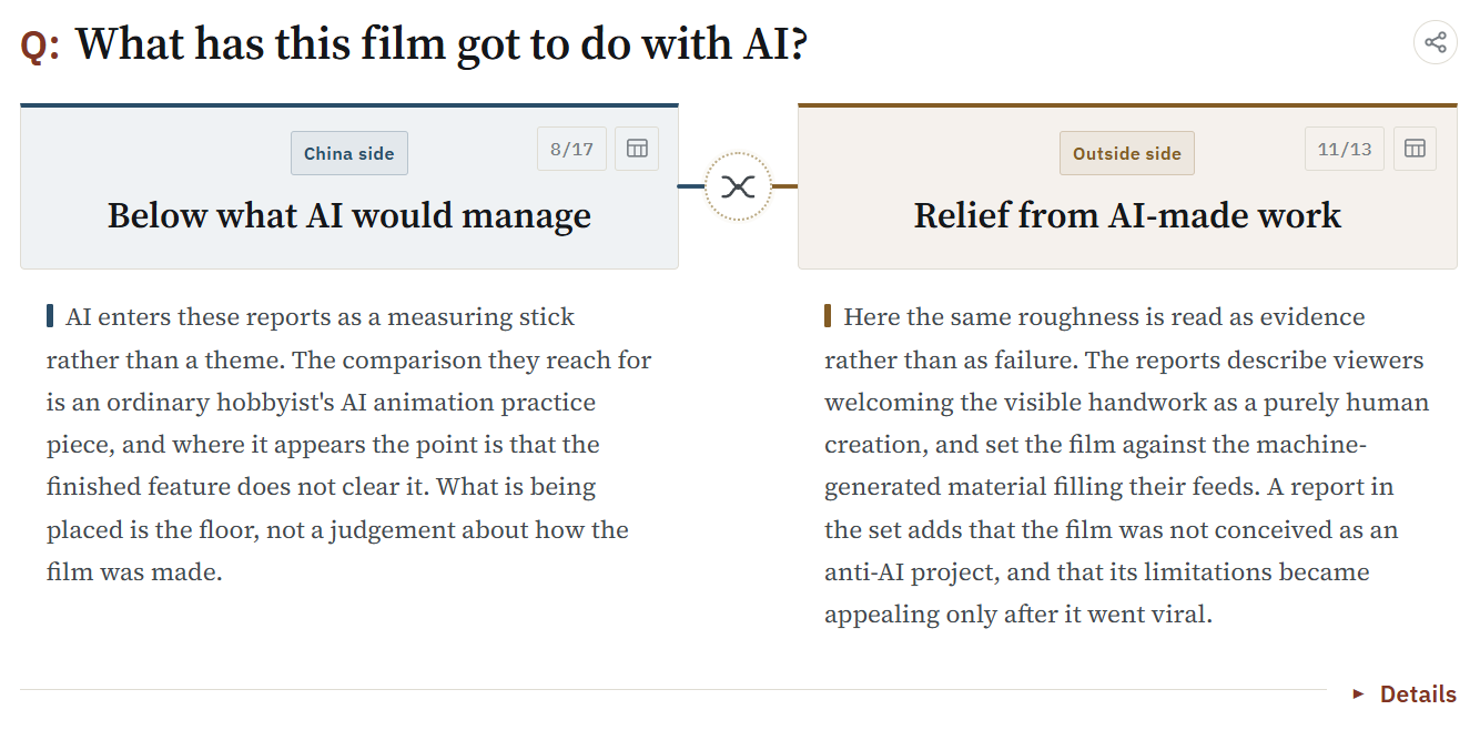 The divergence on News A/B between Chinese and English media on the relationship between Niu Lai and AI